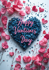 Wall Mural - Valentines letter card design, with 