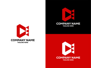 Canvas Print -  C video logo unique design vector