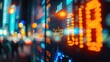 © buraratn - Financial stock exchange market display screen board on the street, selective focus