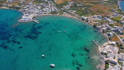 Sticker - Greece sea harbor summer vacation background