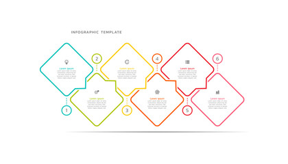 Steps infographics business colorful elements design