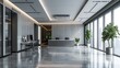 Sleek Modern Office: Discreet Ceiling Cassette Air Conditioning Integration