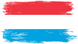 Luxembourg flag with brush paint textured isolated  on png or transparent background vector illustration
