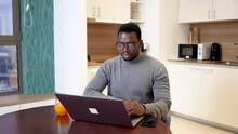 African American freelancing from home
