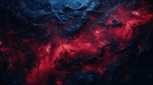 Molten Lava Flow Colliding With Deep Sea Currents. Dynamic Red And Blue Abstract. Ideal For Bold Advertising, Artistic Prints, And Digital Media