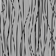 black and white striped background with curvy lines