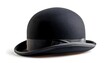 A stylish black bowler hat - isolated with clipping path