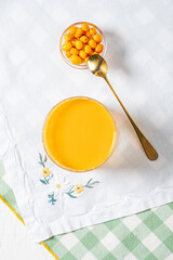 Poster - Fresh sea buckthorn juice in glasses