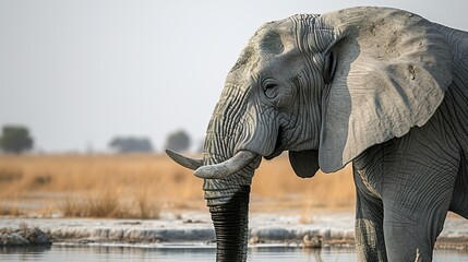 Canvas Print - close up of an elephant