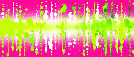 Wall Mural - Neon paint streaks in pink, yellow, and green create a vibrant graffiti-style backdrop.