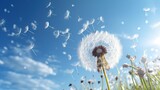 Fototapeta Dmuchawce - photorealistic high detailed a perfect dandelion flower