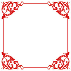 Wall Mural - Valentine's, Women's Mother's Day Ornament Frame Border