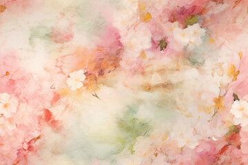Wall Mural - abstract watercolor splash: pink paper brush strokes on white background