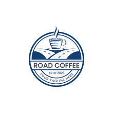 Street Coffee Logo Vector. Simple And Minimalist. Suitable For Any Business, Especially Related To Coffee Logo