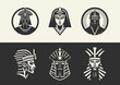 Egypt god logo design vector illustration