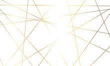 Seamless Luxury Geometric Premium Golden Random Chaotic Lines On Transparent Background. Luxury Banner Presentation Gold Line Vector, Illustration.