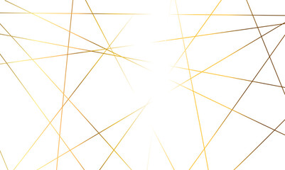Seamless luxury geometric premium golden random chaotic lines on transparent background. Luxury banner presentation gold line vector, illustration.