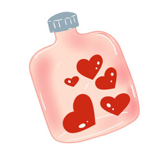 Wall Mural - heart in a glass jar