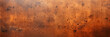 ultrawide background of an old, rusted sheet of metal with moisture on the surface, dripping