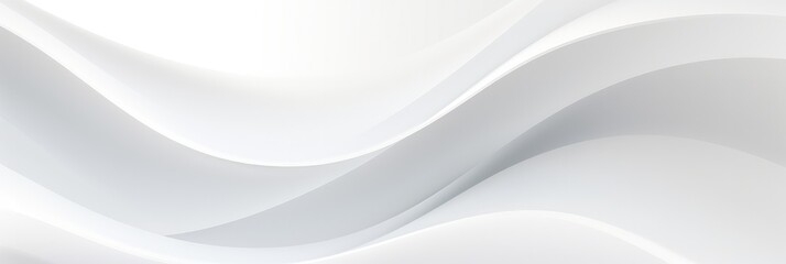Wall Mural - White Geometric curve banner design background abstract.