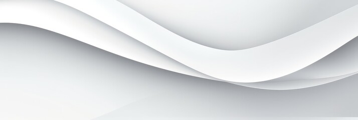 Wall Mural - White Geometric curve banner design background abstract.