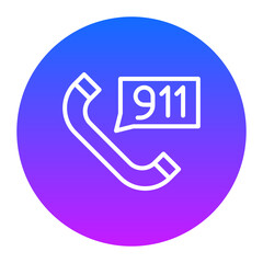 Sticker - Call 911 Icon of Firefighter iconset.