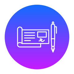 Sticker - Cheque Book Icon