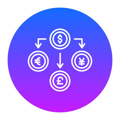 Sticker - Dollar Exchange Icon