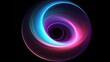 colorful background with abstract shape glowing in ultraviolet spectrum, curvy neon lines