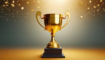 Wall Mural - gold trophy best champion award on success prize winner