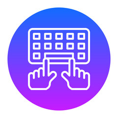 Sticker - Typing on Keyboard Icon of Work from Home iconset.