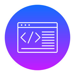 css code icon of coding and development iconset.