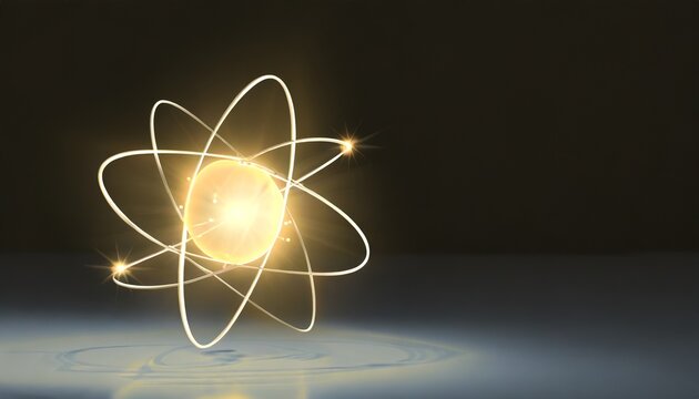 atomic structure scientific breakthrough modern scientific research on nuclear fusion innovations in physics 3d illustration
