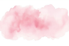 Pink Watercolor Background With Clouds . Peach, Light Pink With Gold Stripes Watercolor, Ink,	
