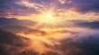Ethereal Dawn: A Morning Sunrise Masterpiece. Generative AI