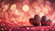 Glistening Love: A Radiant Valentine's Day Duet. Generative AI