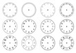 © arbaz - Clock dial watch face vector set