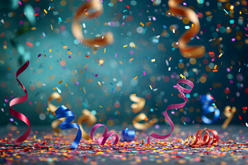 Wall Mural - background with confetti