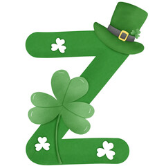 Sticker - st patricks day Alphabet Z