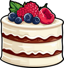 Wall Mural - Cake slice clipart design illustration