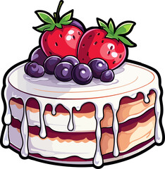 Wall Mural - Cake slice clipart design illustration