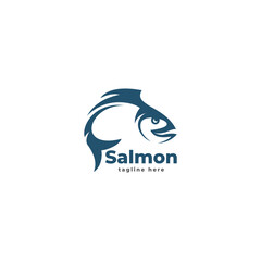 Wall Mural - Salmon Fish Logo Vector Template