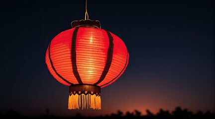 Chinese lantern at night. happy Chinese new year background