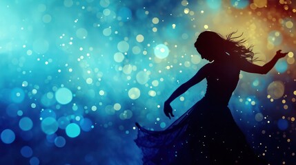 Canvas Print - Dancer in Bokeh Effects