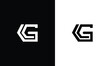 Alphabet letter icon logo GC LG