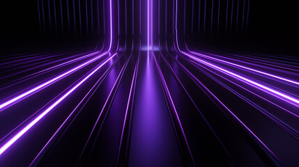 Wall Mural - Abstract background in violet glowing neon colors in futuristic technology concept.