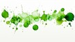 © Huzaifa - A set of green splashes on complete white background - Generative AI