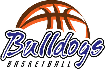 Wall Mural - bulldogs basketball team graphic is a sports design template that includes graphic bulldogs text and