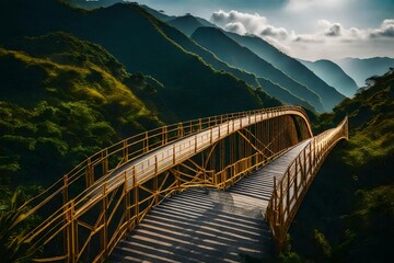 Canvas Print - bridge over the river