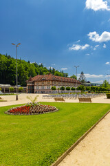 Canvas Print - Luhacovice, picturesque spa town in Southern Moravia, Czech Republic